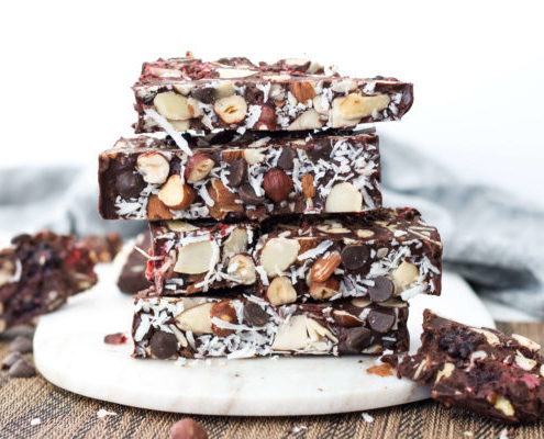 berry and nut rocky road