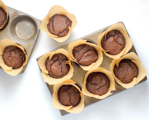 banana cacao muffins