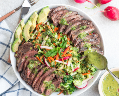 steak and broccoli salad
