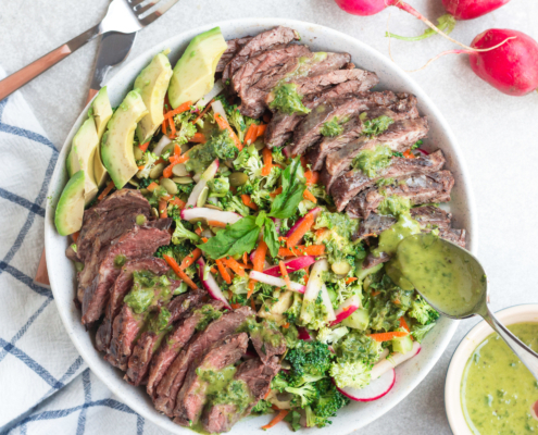 steak and broccoli salad