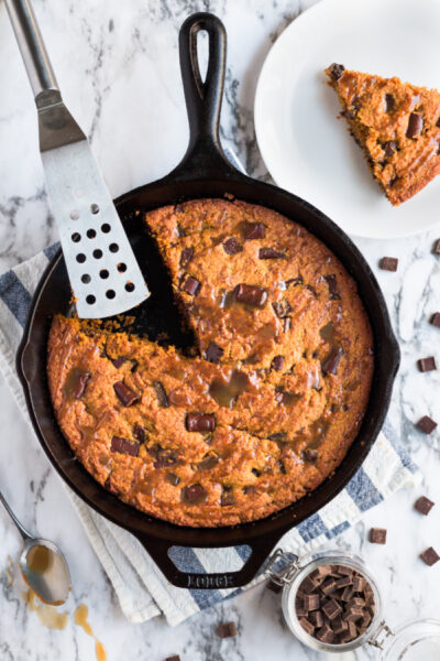 pumpkin skillet cookie